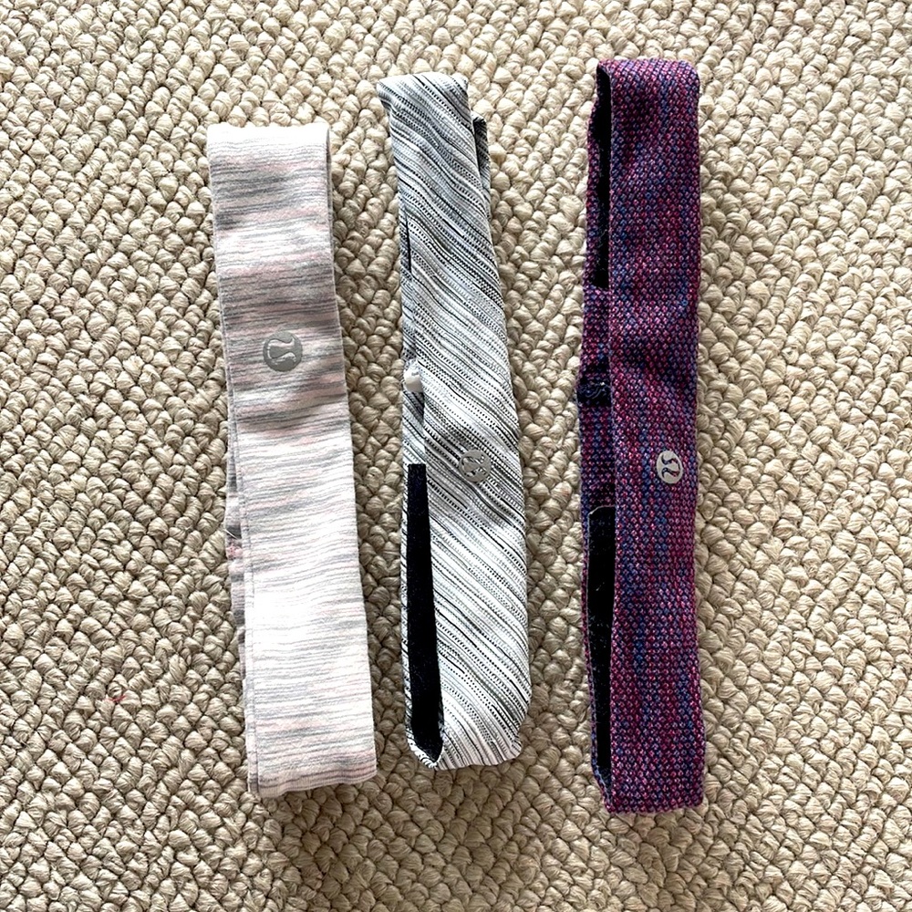 THREE Lululemon Headbands
